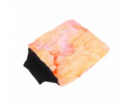 Color-pop wash mitt (20x25cm) Профессиональная плющевая рукавица для мойки, оранжевая