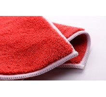Microfiber Plush Towel - микрофибра с оверлоком для полировки 40*40см 600 г/м2 красная