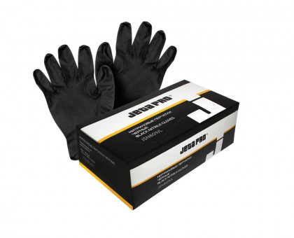 Перчатки нитриловые черные размер XL JETAPRO, 100 шт/упак, длина 240мм, толщина 0,12мм