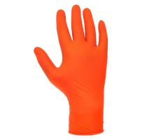 Перчатки нитриловые оранжевые размер L JETAPRO, 100 шт/упак, длина 240мм, толщина 0,12мм